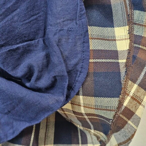 ModCloth Plaid Pocket Button Front A-Line Lined Skirt, Sz L - Picture 6 of 8